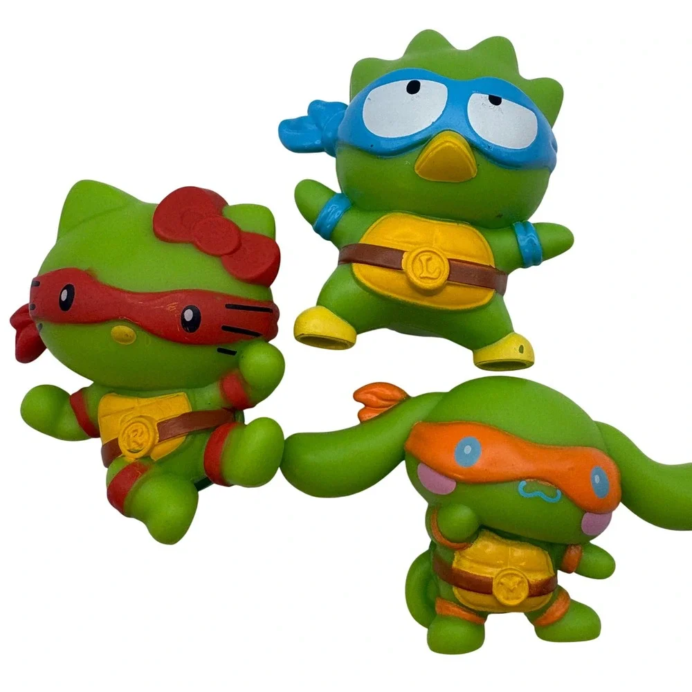 Sanrios Hello Kitty x‎ Teenage Mutant Ninja Turtles Figures Set of 3 2025 TMNT